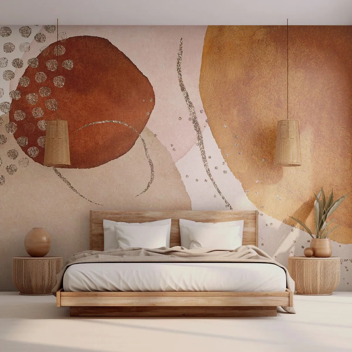 Fototapeta Premium Canvas - Zaoblení a pohyb - Abstrakce, Kus, Moderní vzor - 250x175 cm