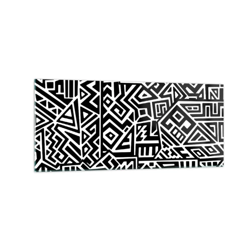 Obraz na skle - Předkolumbovská kompozice - 120x50 cm