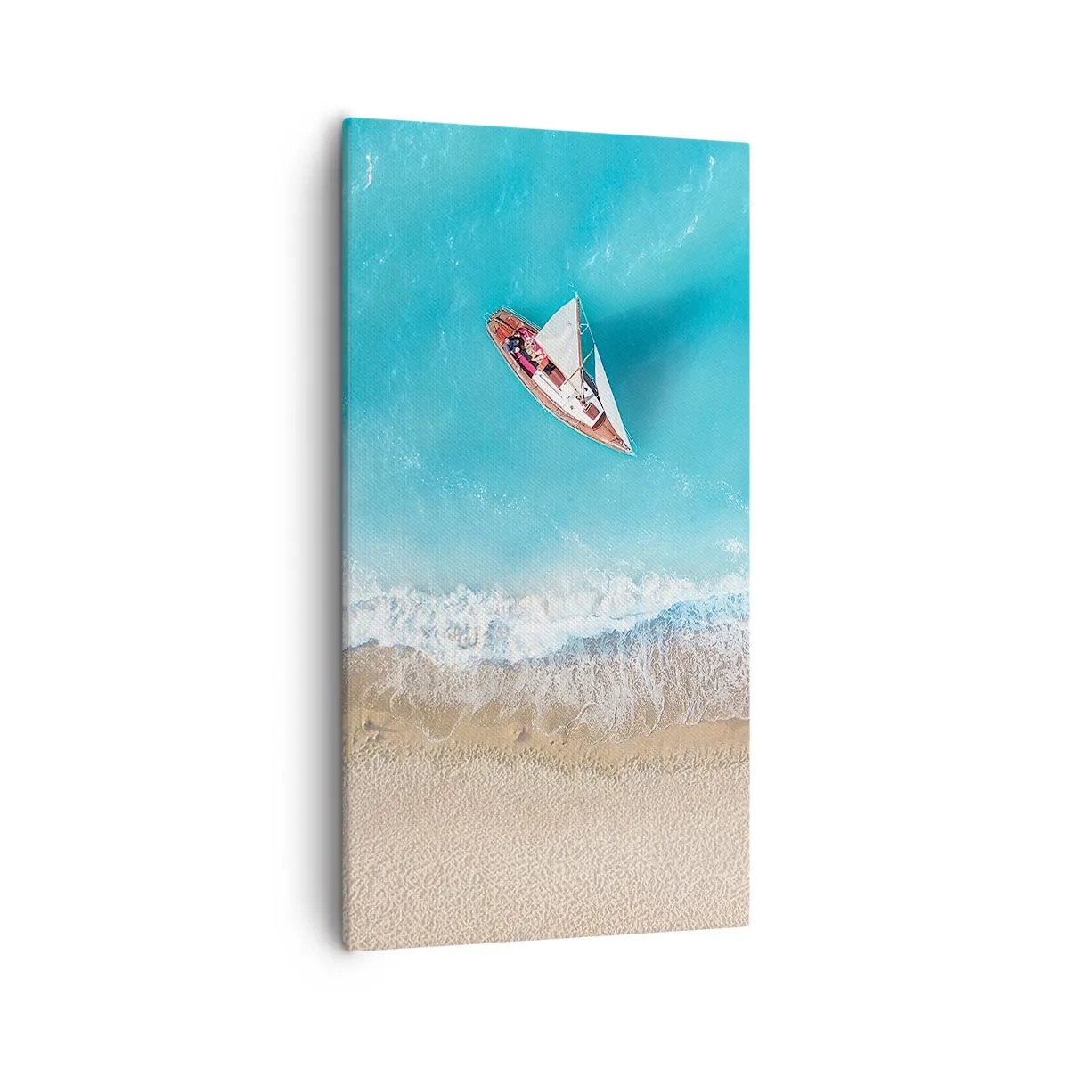 Obraz na plátně - Na hranici modré a zlaté - 55x100 cm