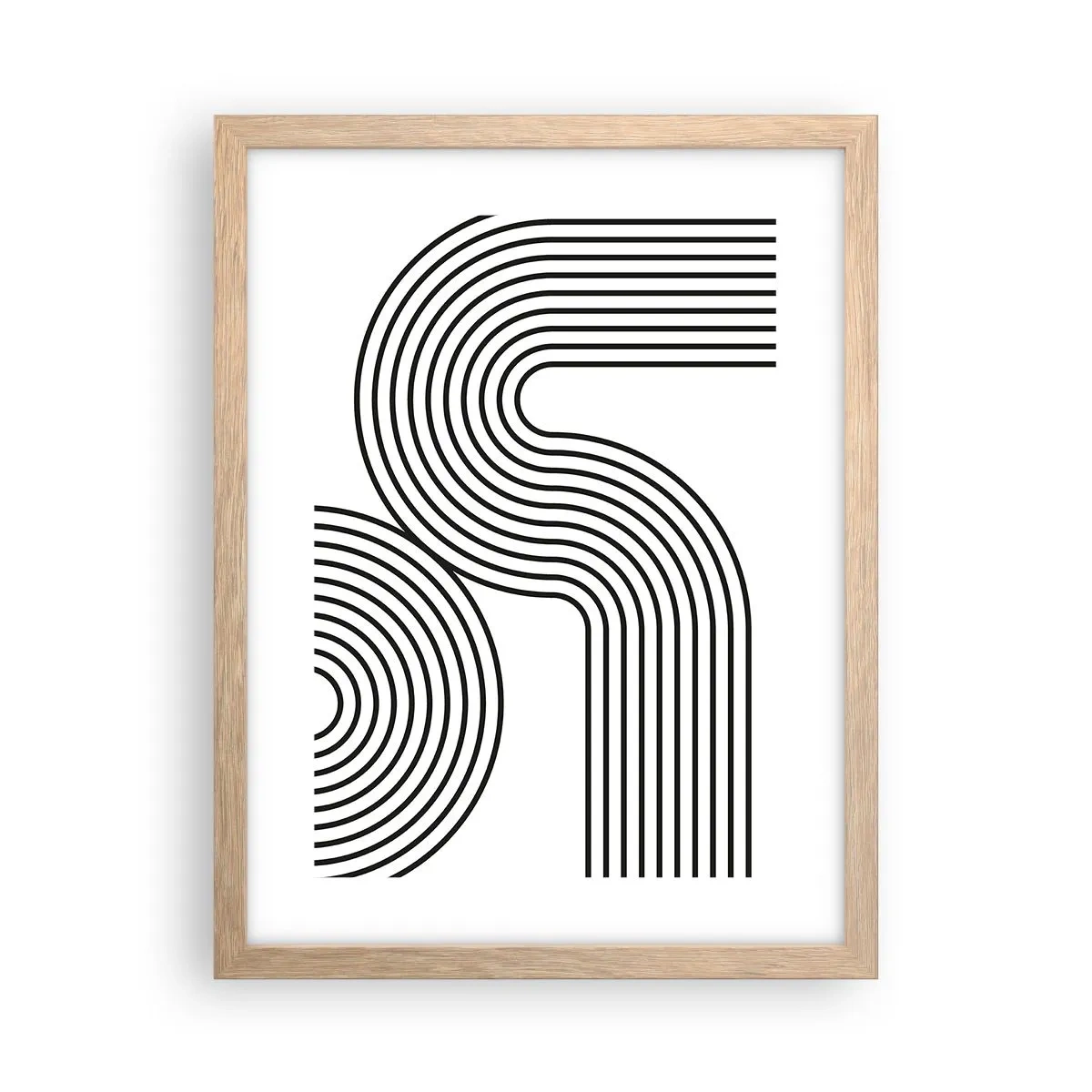 Plakát v rámu světlý dub - V zatáčce - 30x40 cm