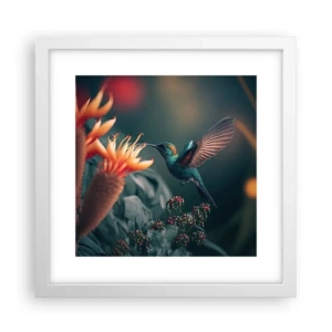 Plakát v bílém rámu - Skutečně pestrý život - 30x30 cm