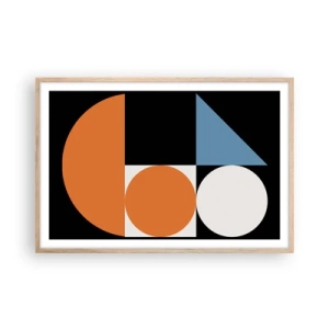 Plakát v rámu světlý dub - Figurínový systém - 91x61 cm