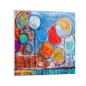 Obraz na skle - Zázraky na tyči - 50x50 cm
