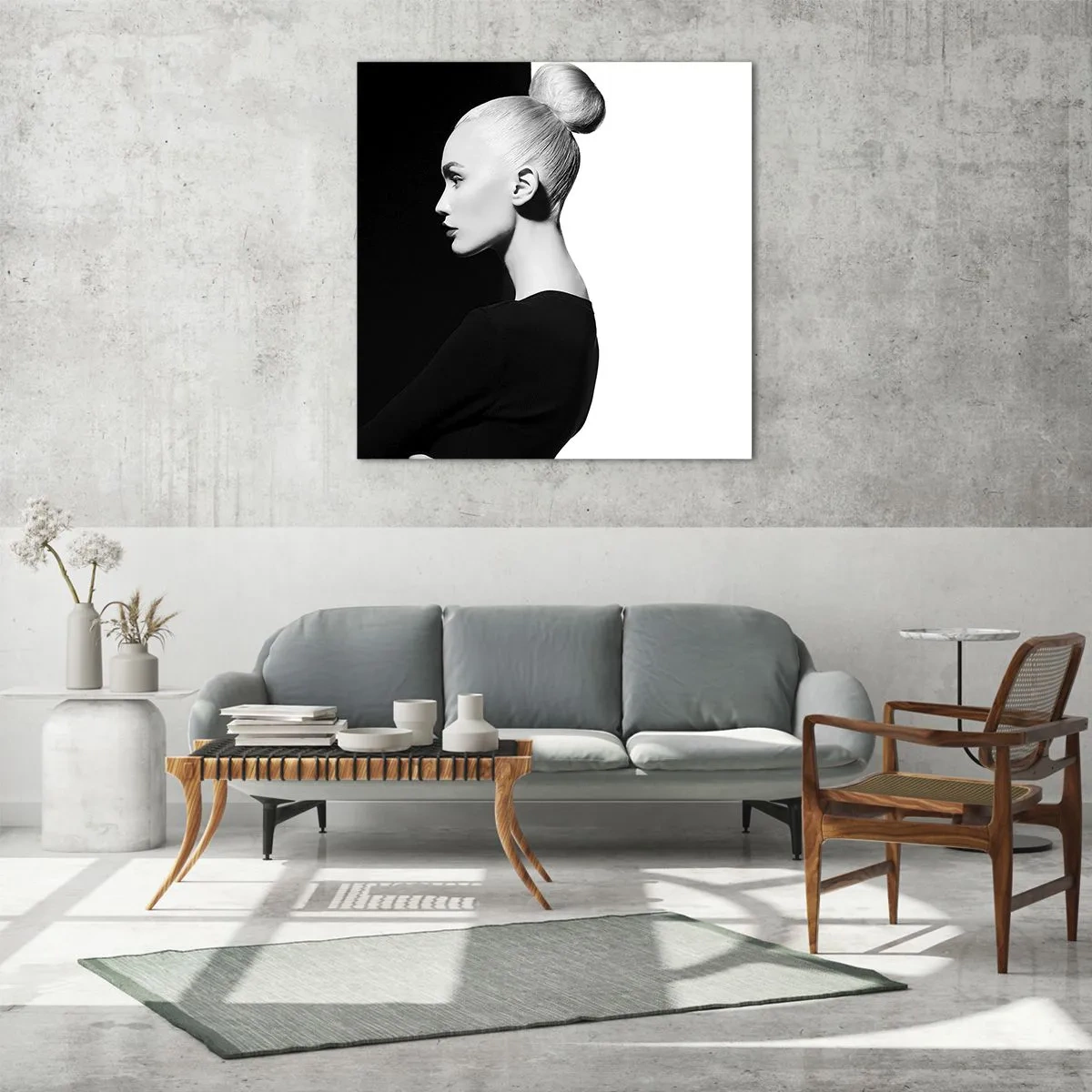 Obraz na skle - Prostě žena - 60x60 cm