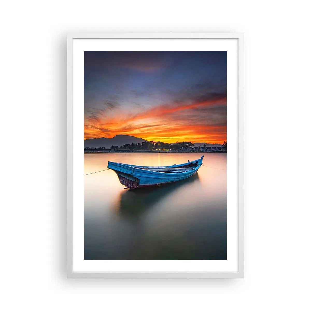 Plakát v bílém rámu - Blíží se dobrá noc - 50x70 cm