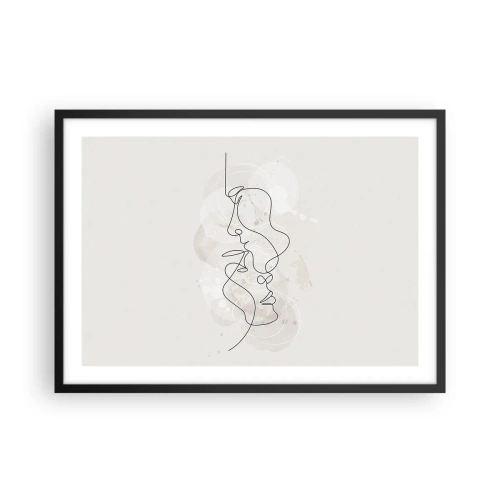 Plakát v černém rámu - Zamotaní v objetí - 70x50 cm