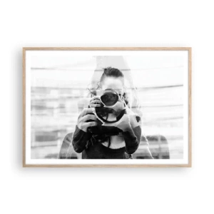 Plakát v rámu světlý dub - Tvůrce a materiál - 100x70 cm