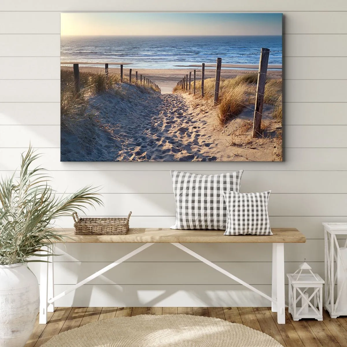 Obraz na plátně - Šumění moře, zpěv ptáků, divoká pláž uprostřed trávy… - 120x80 cm