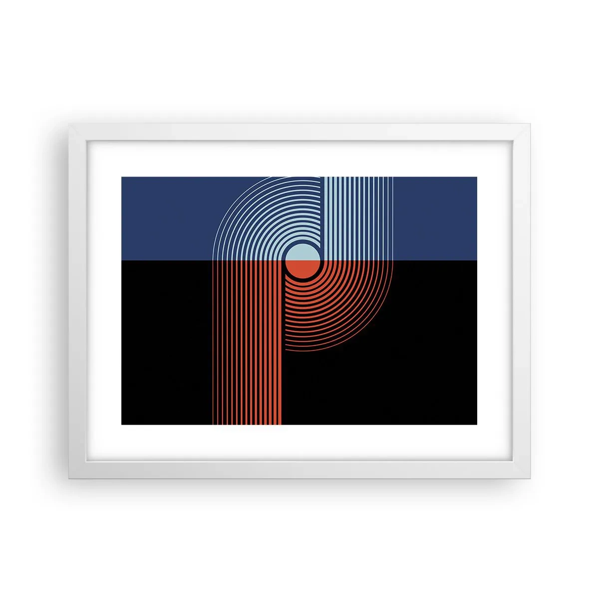 Plakát v bílém rámu - V geometrickém objetí - 40x30 cm