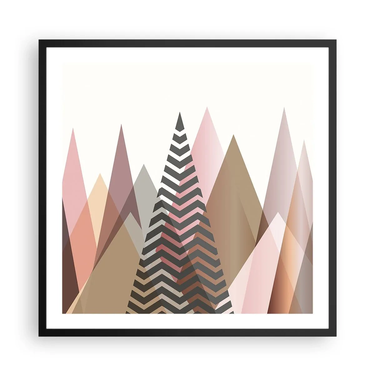 Plakát v černém rámu - Pyramidální pohled - 60x60 cm
