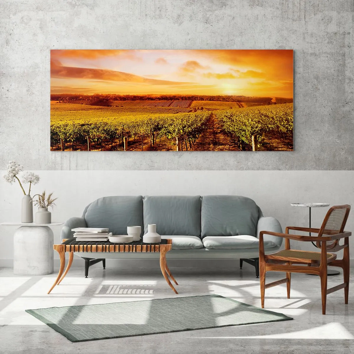Obraz na skle - Jemně ovocné s tónem slunce - 120x50 cm