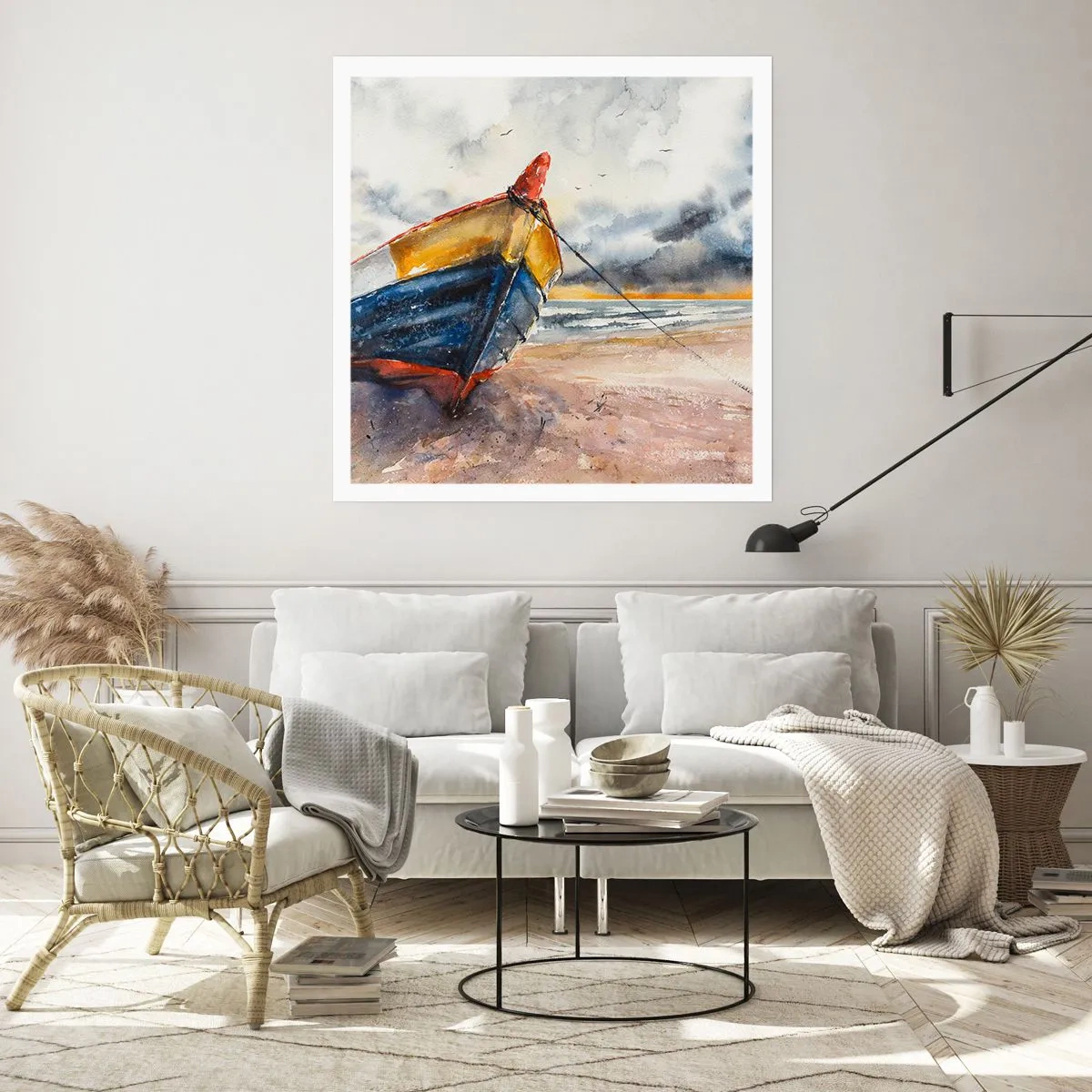 Plakát - Odpočinek na břehu - 60x60 cm