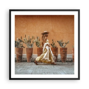 Plakát v černém rámu - V hippie stylu - 60x60 cm