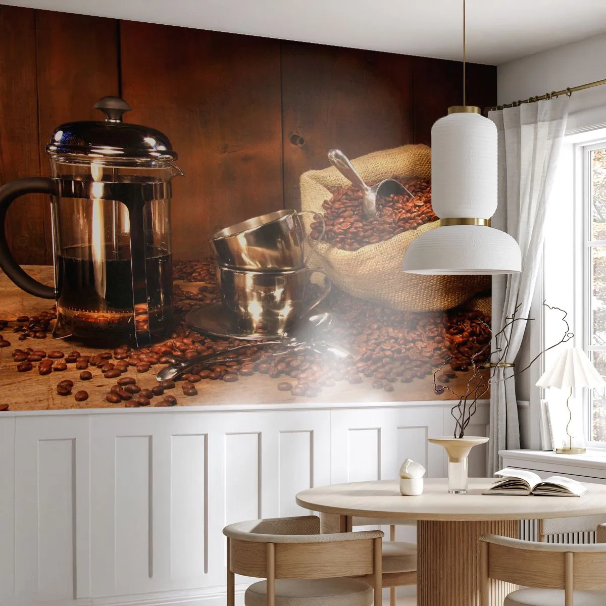 Fototapeta Premium Sand - Kouzlo kávy - aroma a chuť - Gastronomie, Káva, Konvice na kávu - 400x280 cm
