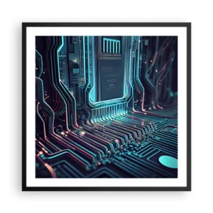 Plakát v černém rámu - Jen tak přemýšlím… - 60x60 cm