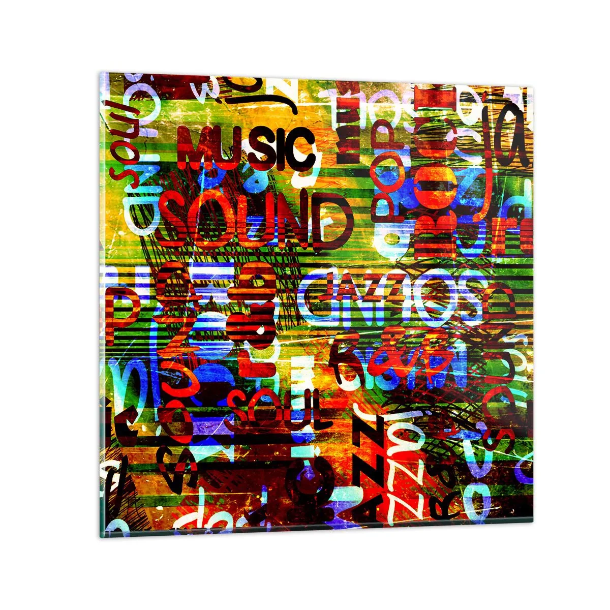 Obraz na skle - Všechny barvy zvuku - 70x70 cm