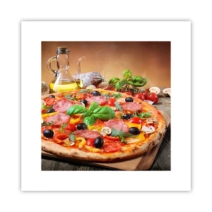 Plakát - Se skutečně italskou chutí - 30x30 cm