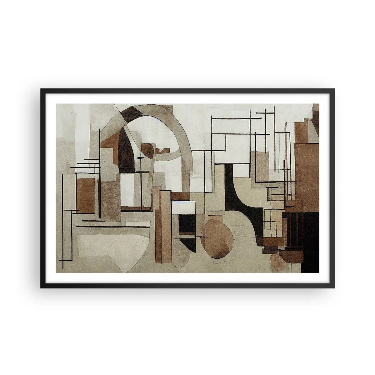 Plakát v černém rámu - Městská krajina 2.0 - 91x61 cm