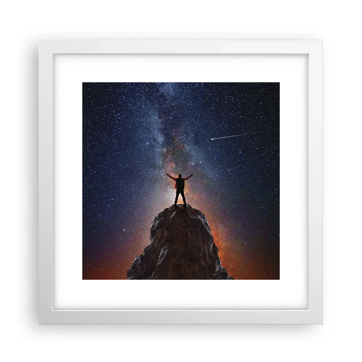 Plakát v bílém rámu - Síla je se mnou! - 30x30 cm