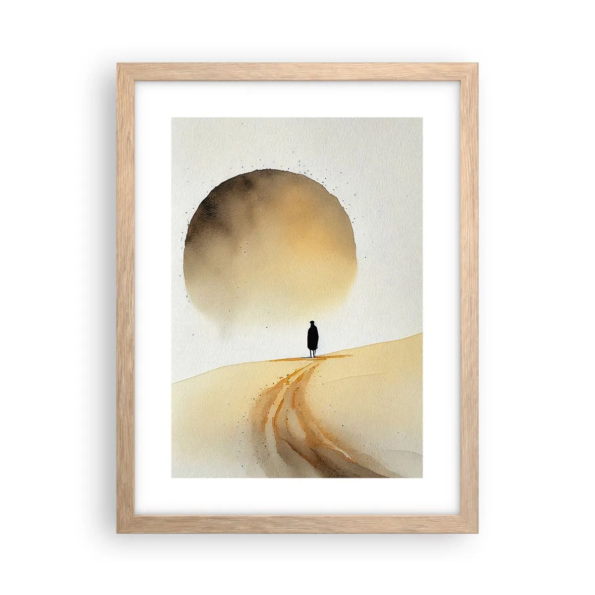 Plakát v rámu světlý dub - Vždycky touha - 30x40 cm