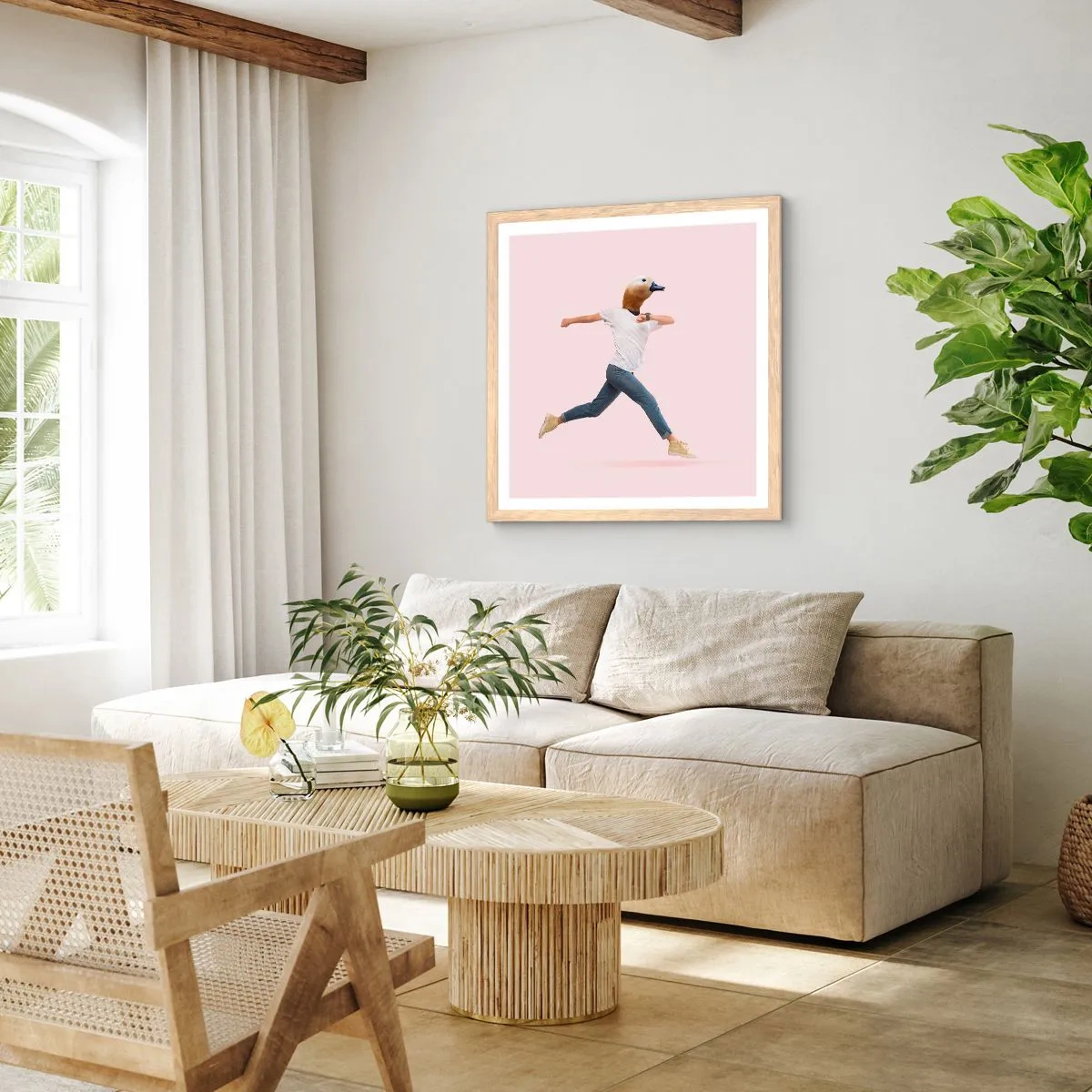 Plakát v rámu světlý dub - Špetka absurdity - 30x30 cm