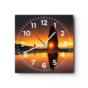 Nástěnné hodiny - Pouze ty a příroda - 40x40 cm