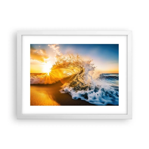 Plakát v bílém rámu - Hra v písku - 40x30 cm