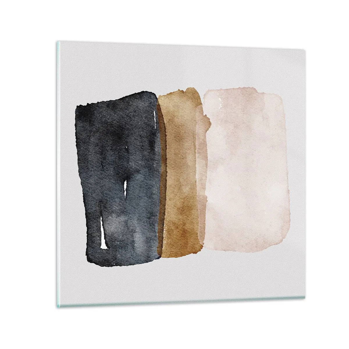 Obraz na skle - Kompozice zemitých barev - 40x40 cm