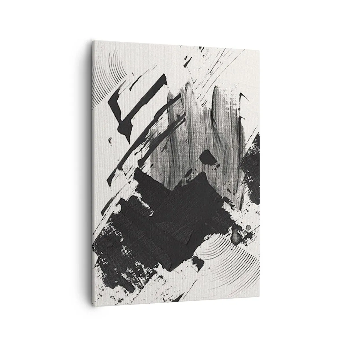 Obraz na plátně - Abstrakce – exprese černé - 50x70 cm