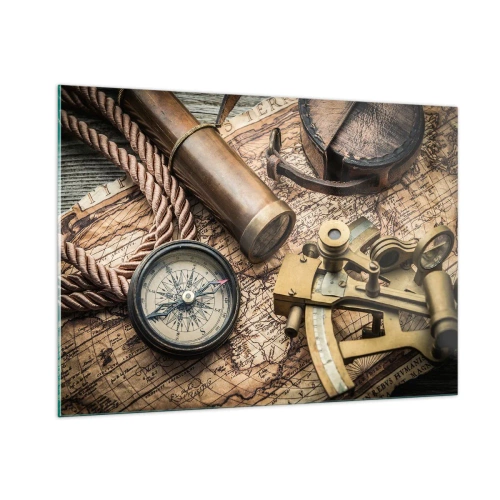 Obraz na skle - Urči směr - 100x70 cm