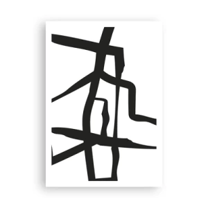 Plakát - Černobílá konstrukce - 70x100 cm