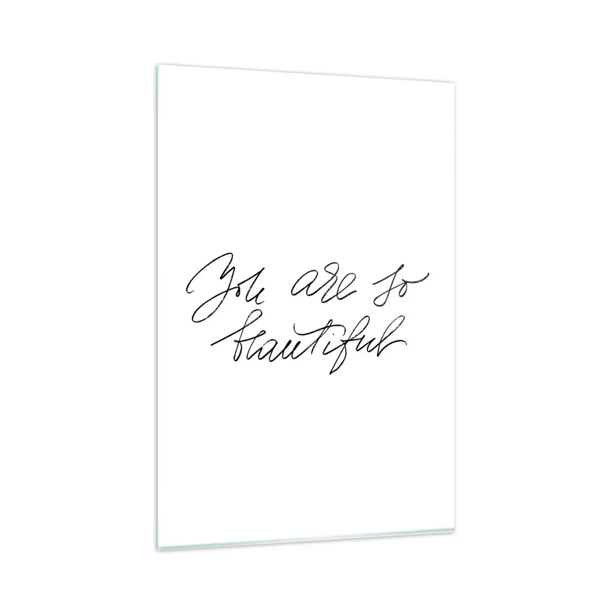 Obraz na skle - Opravdu, věřte… - 80x120 cm