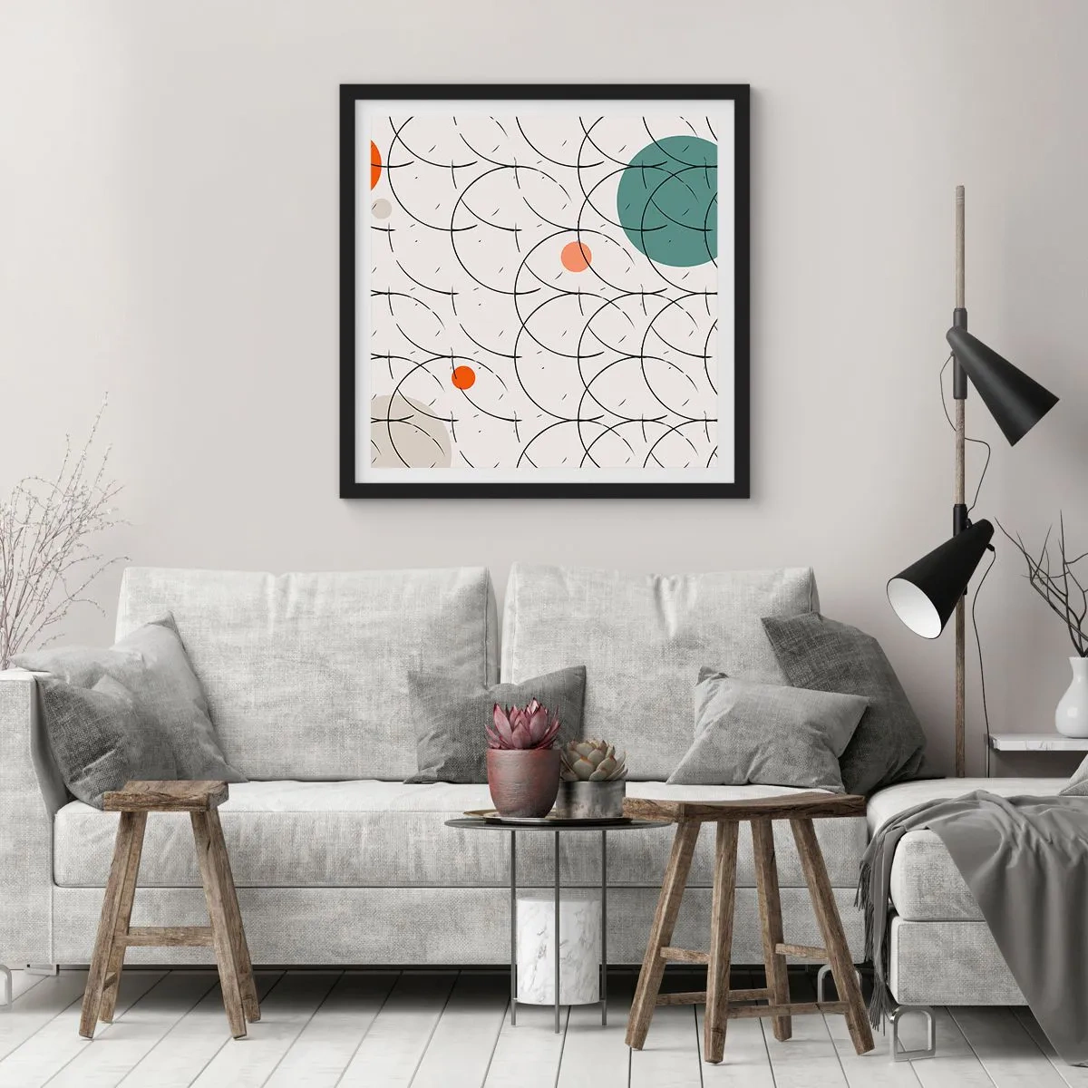 Plakát v černém rámu - V duchu pop-artu - 60x60 cm