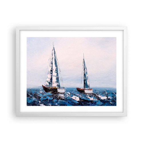 Plakát v bílém rámu - Bratrství větru - 50x40 cm