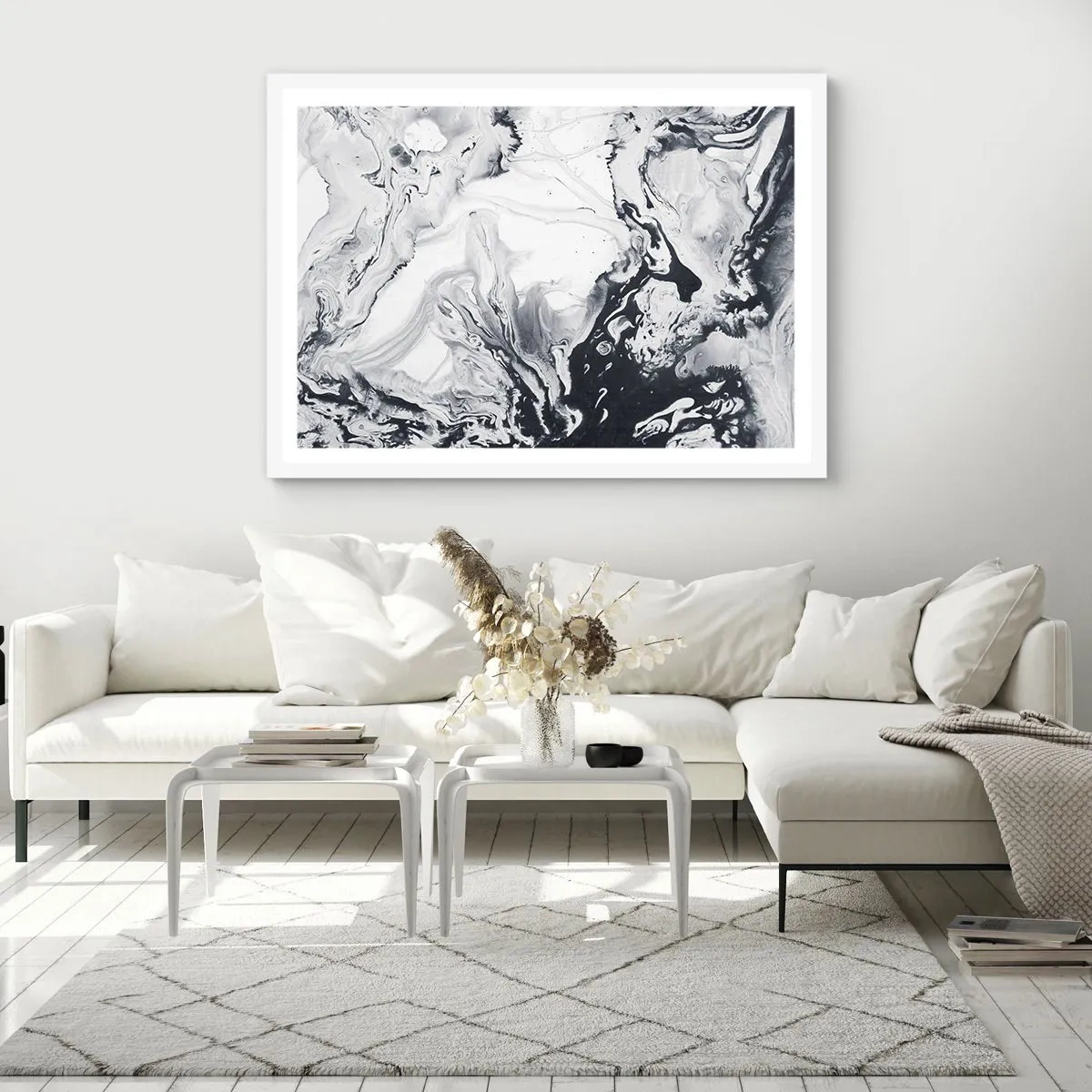 Plakát v bílém rámu - Zemské nitro - 100x70 cm