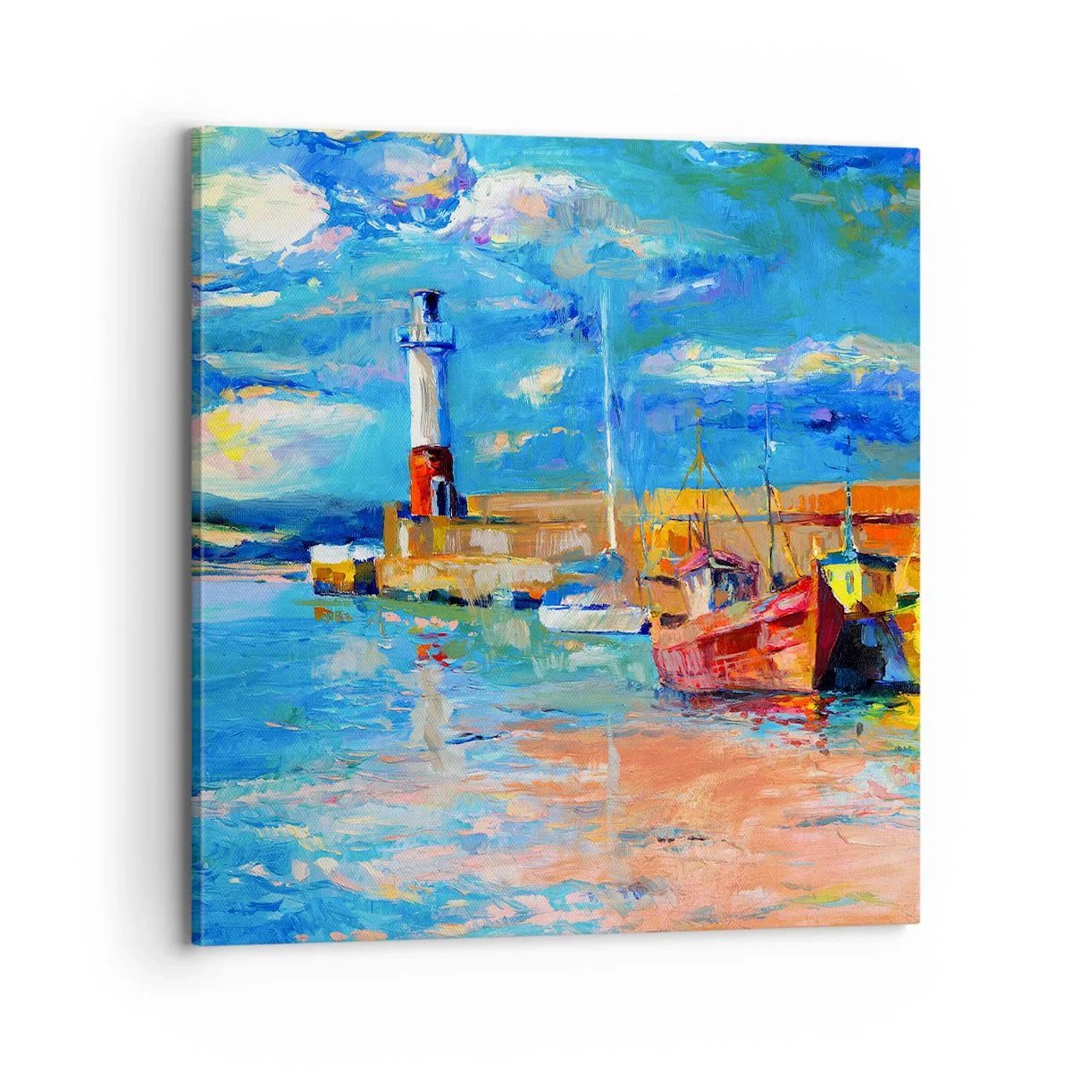 Obraz na plátně - Odpoledne v duhové zátoce - 70x70 cm