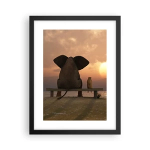 Plakát v černém rámu - Je skvělé spolu mlčet - 30x40 cm