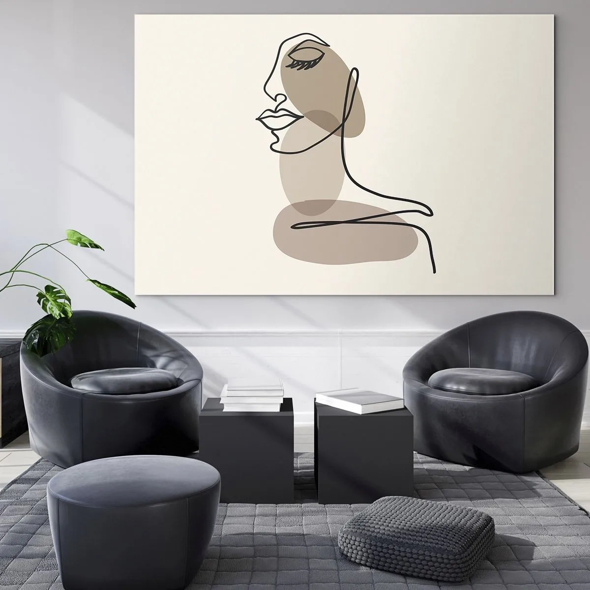 Obraz na skle - Určitá linie krásy - 100x70 cm