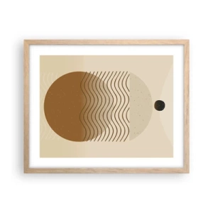 Plakát v rámu světlý dub - O původu geometrických obrazců - 50x40 cm