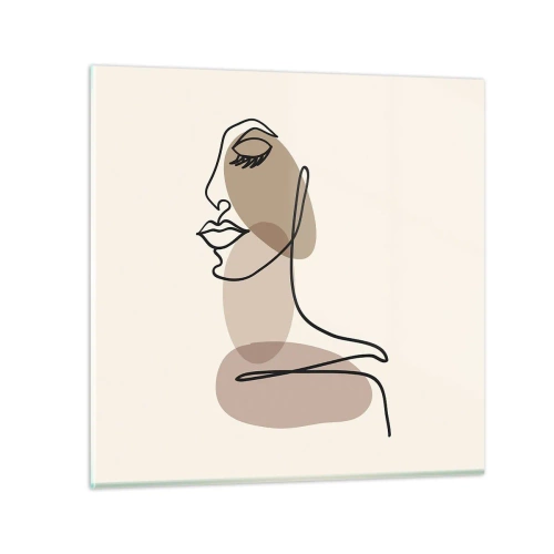 Obraz na skle - Určitá linie krásy - 30x30 cm