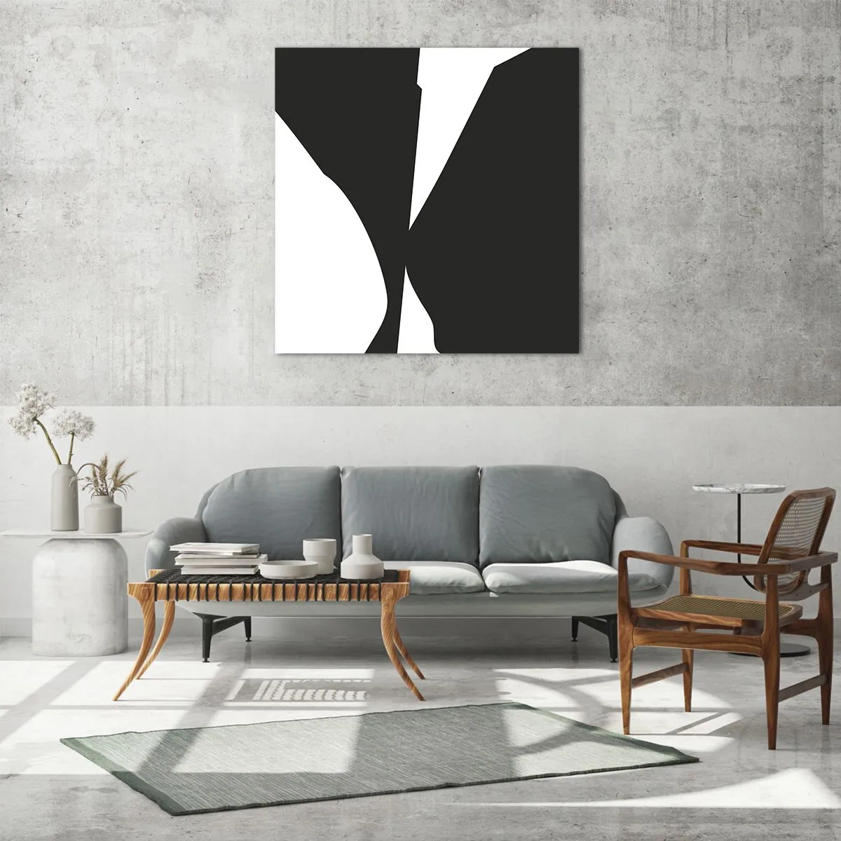 Obraz na skle - Positive-negative - 70x70 cm