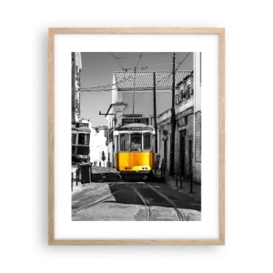 Plakát v rámu světlý dub - Duch Lisabonu - 40x50 cm