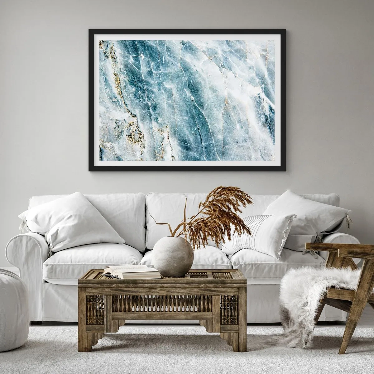 Plakát v černém rámu - Ledový svět - 70x50 cm