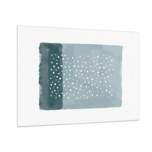 Obraz na skle - Pěstováno na modři - 100x70 cm