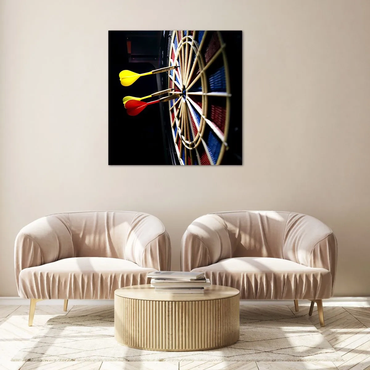 Obraz na skle - Přesný zásah - 40x40 cm