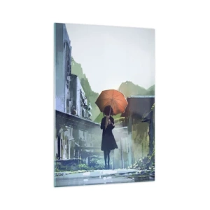 Obraz na skle - Oživující déšť - 70x100 cm