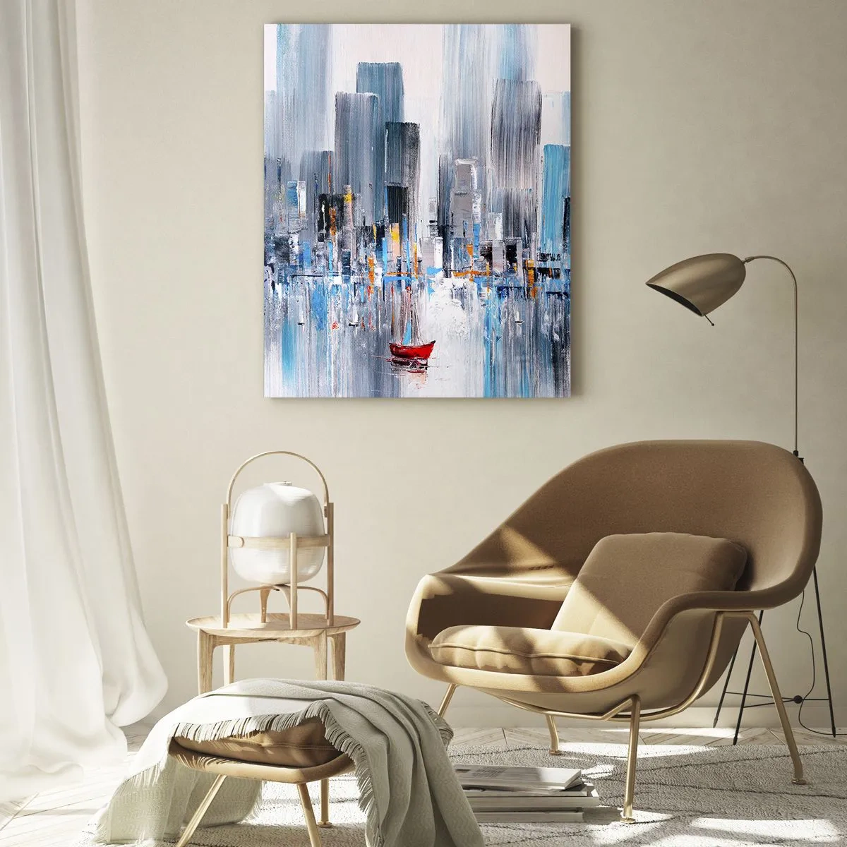 Obraz na skle - Metropole u zálivu - 70x100 cm