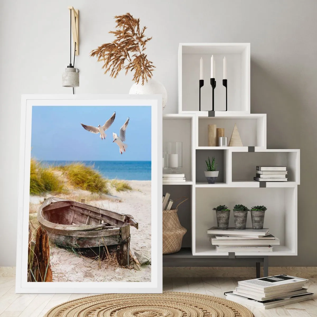 Plakát v bílém rámu - Větrem ozářené - 61x91 cm