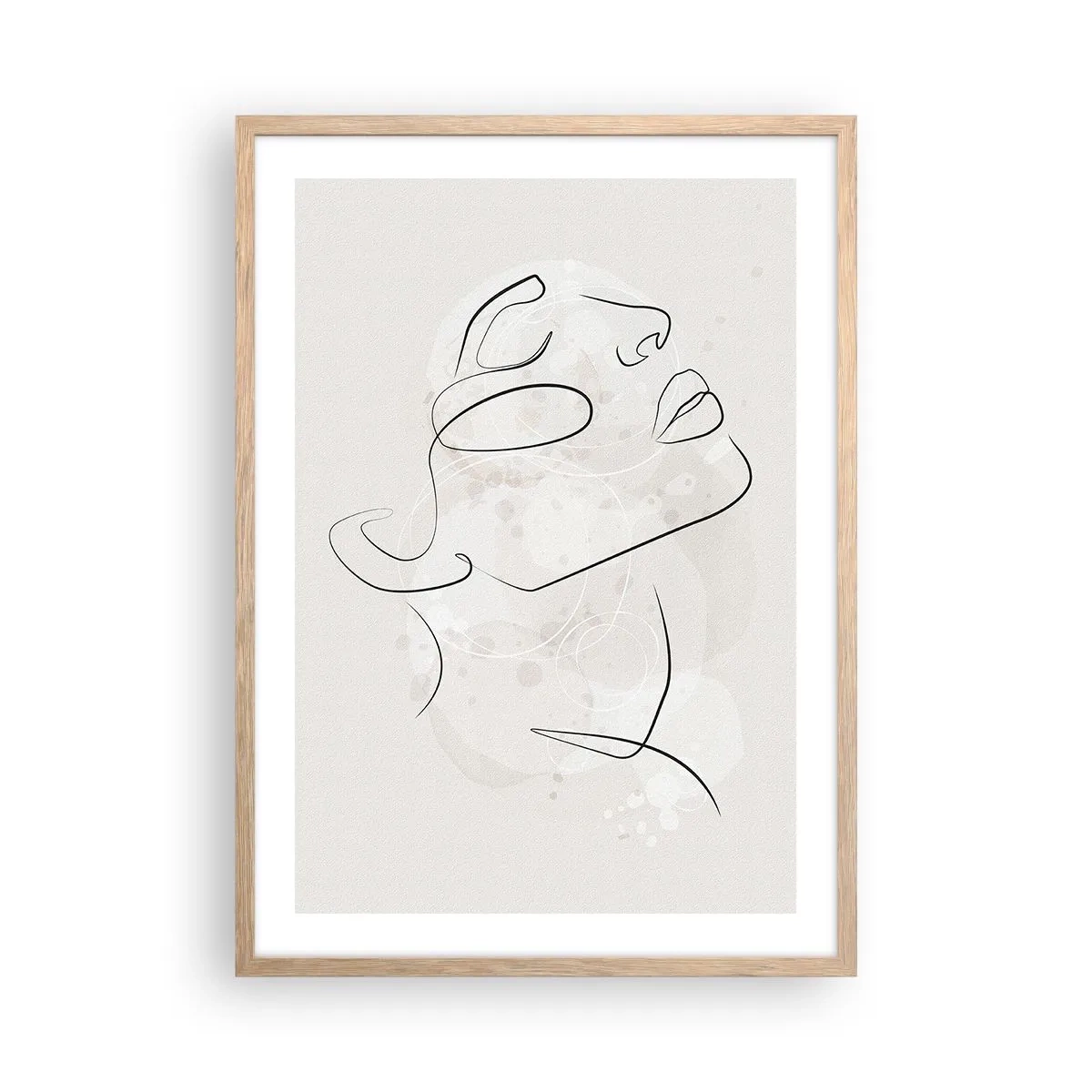 Plakát v rámu světlý dub - Náčrt snu - 50x70 cm