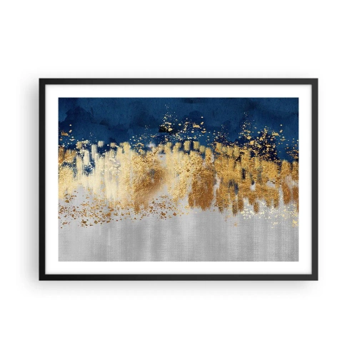 Plakát v černém rámu - Moderní kompozice s jiskrou - 70x50 cm